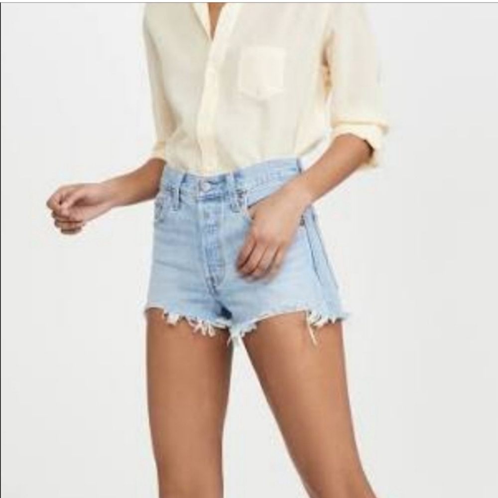 NWT Levis 501 Premium High Rise Button Fly Denim Shorts 27 - Picture 13 of 13